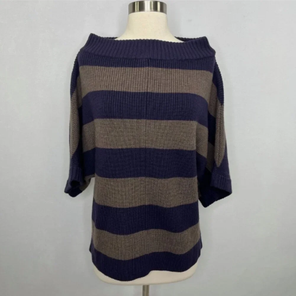 Tory Burch Striped 100% Wool Sweater - Picture 4 of 12